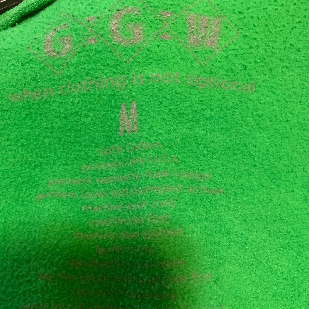 Vintage‎ Girls Gone Wild green raw edge, distressed zip up jacket size Medium - Picture 5 of 5